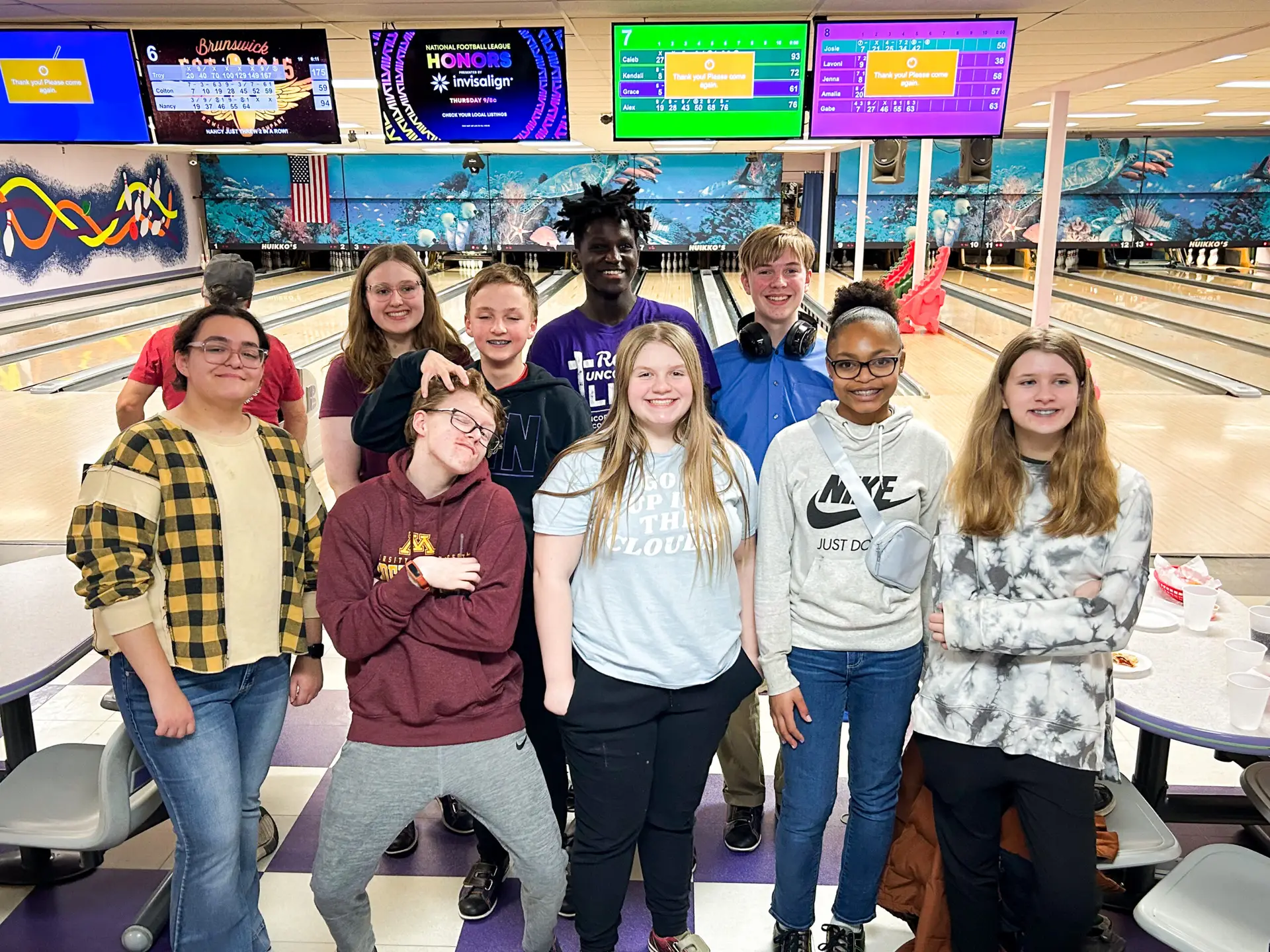 Spyrit youth group goes bowling